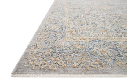 Pandora PAN-01 Stone/Gold Area Rug, power-loomed polyester, high-low texture, elegant stone and gold palette