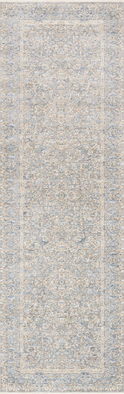 Pandora PAN-01 Stone/Gold Area Rug, power-loomed polyester, high-low texture, elegant stone and gold palette