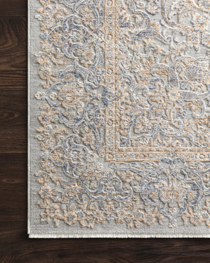 Pandora PAN-01 Stone/Gold Area Rug, power-loomed polyester, high-low texture, elegant stone and gold palette