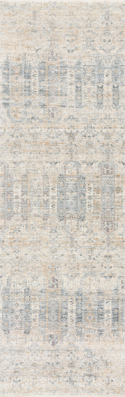 Pandora PAN-02 Ivory/Mist Area Rug, power-loomed polyester, high-low texture, timeless contemporary design