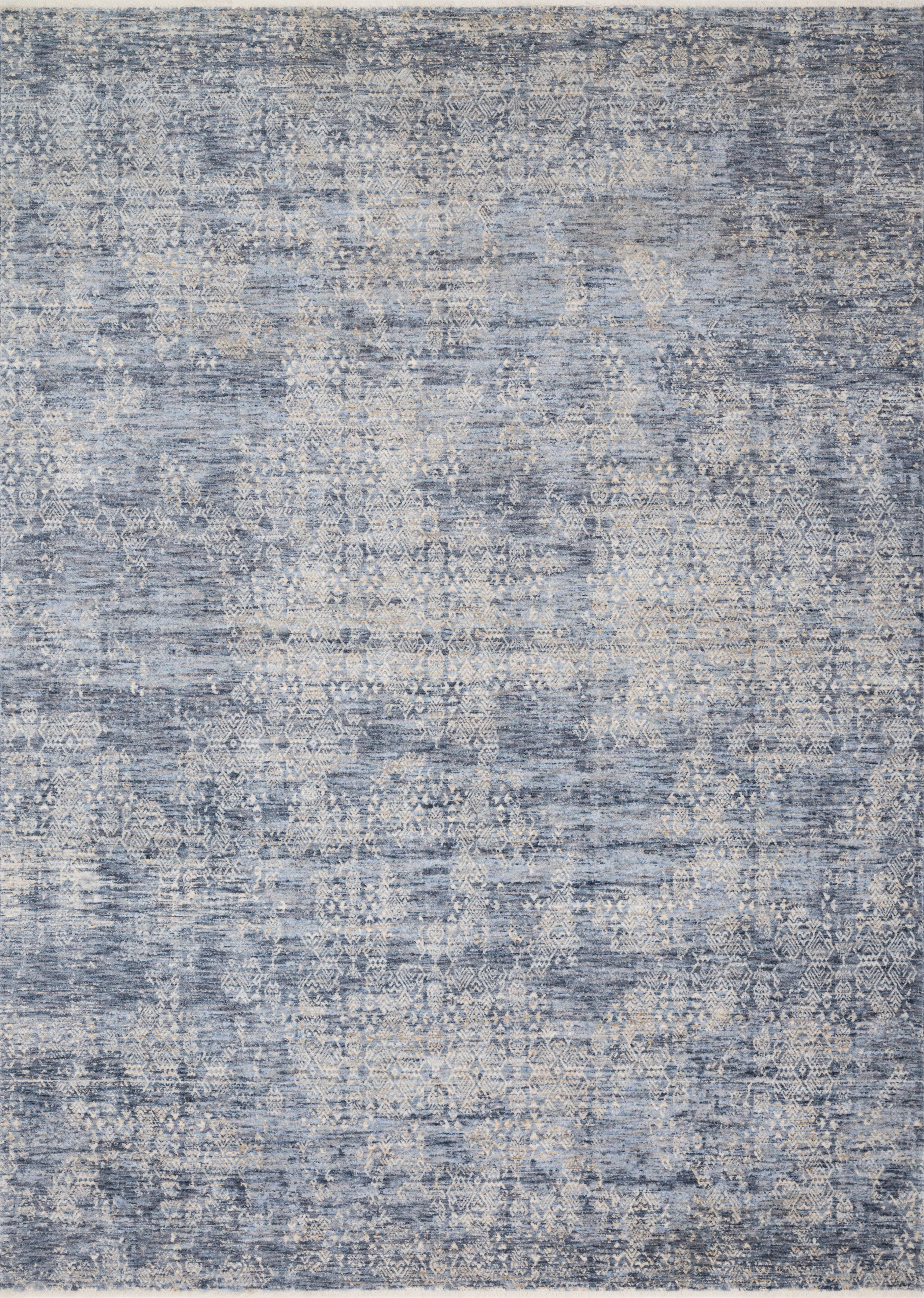Pandora PAN-03 Dark Blue Area Rug, power-loomed polyester, high-low texture, plush modern classic