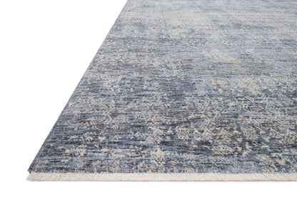 Pandora PAN-03 Dark Blue Area Rug, power-loomed polyester, high-low texture, plush modern classic