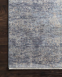 Pandora PAN-03 Dark Blue Area Rug, power-loomed polyester, high-low texture, plush modern classic