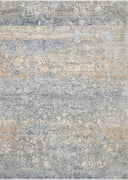 Pandora PAN-05 Blue/Gold Area Rug, power-loomed polyester, high-low texture, modern blue and gold design