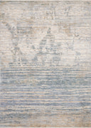 Pandora PAN-06 Ivory/Blue Area Rug, power-loomed polyester, high-low texture, plush modern pattern