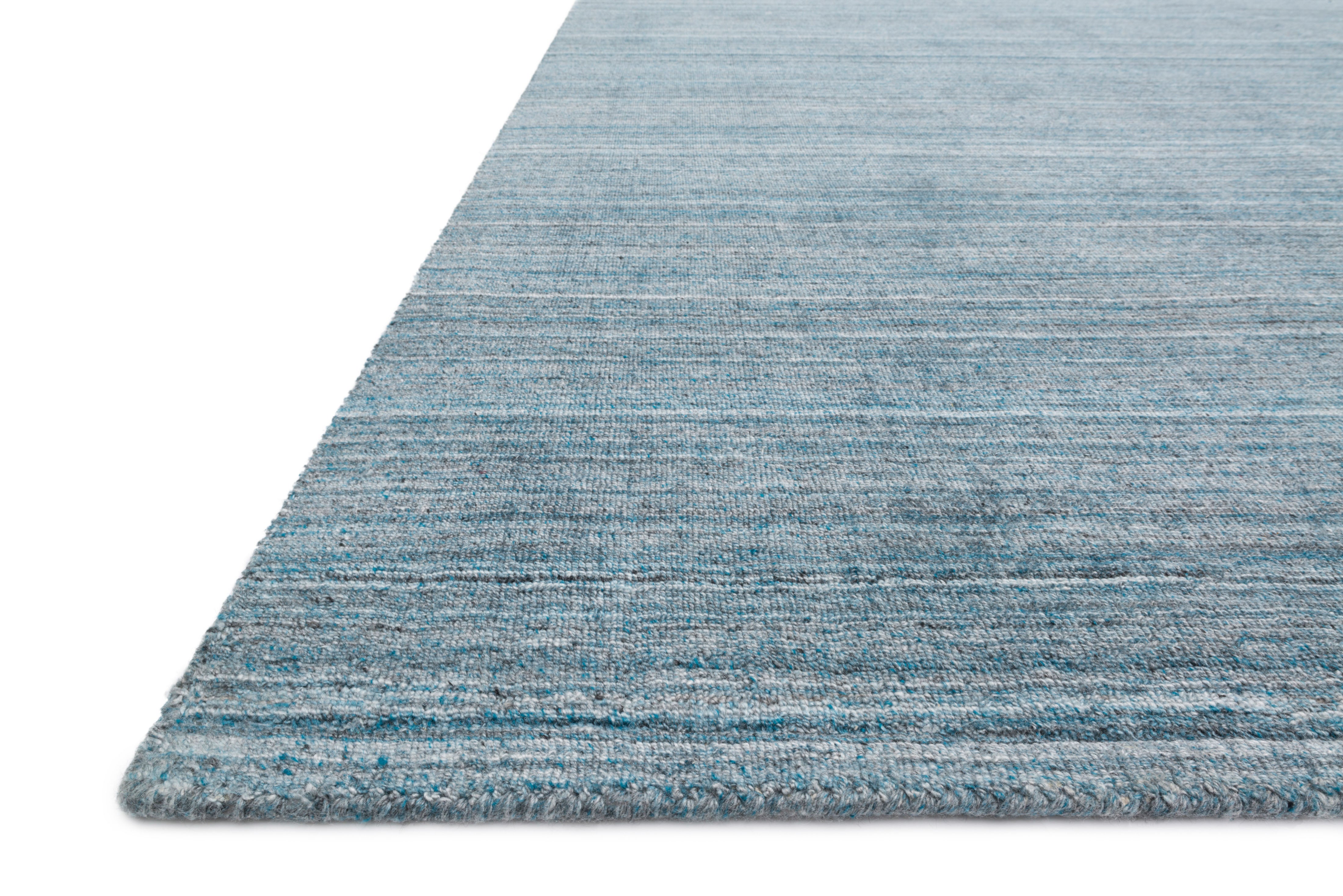 Pasadena PAS-01 Aqua Area Rug, hand-loomed wool and viscose, plush pile, soothing aqua tones
