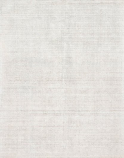 Pasadena PAS-01 Bone Area Rug, hand-loomed wool and viscose, plush pile, soft bone hues