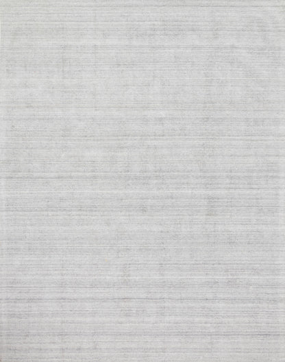 Pasadena PAS-01 Fog Area Rug, hand-loomed wool and viscose, plush pile, misty fog tones