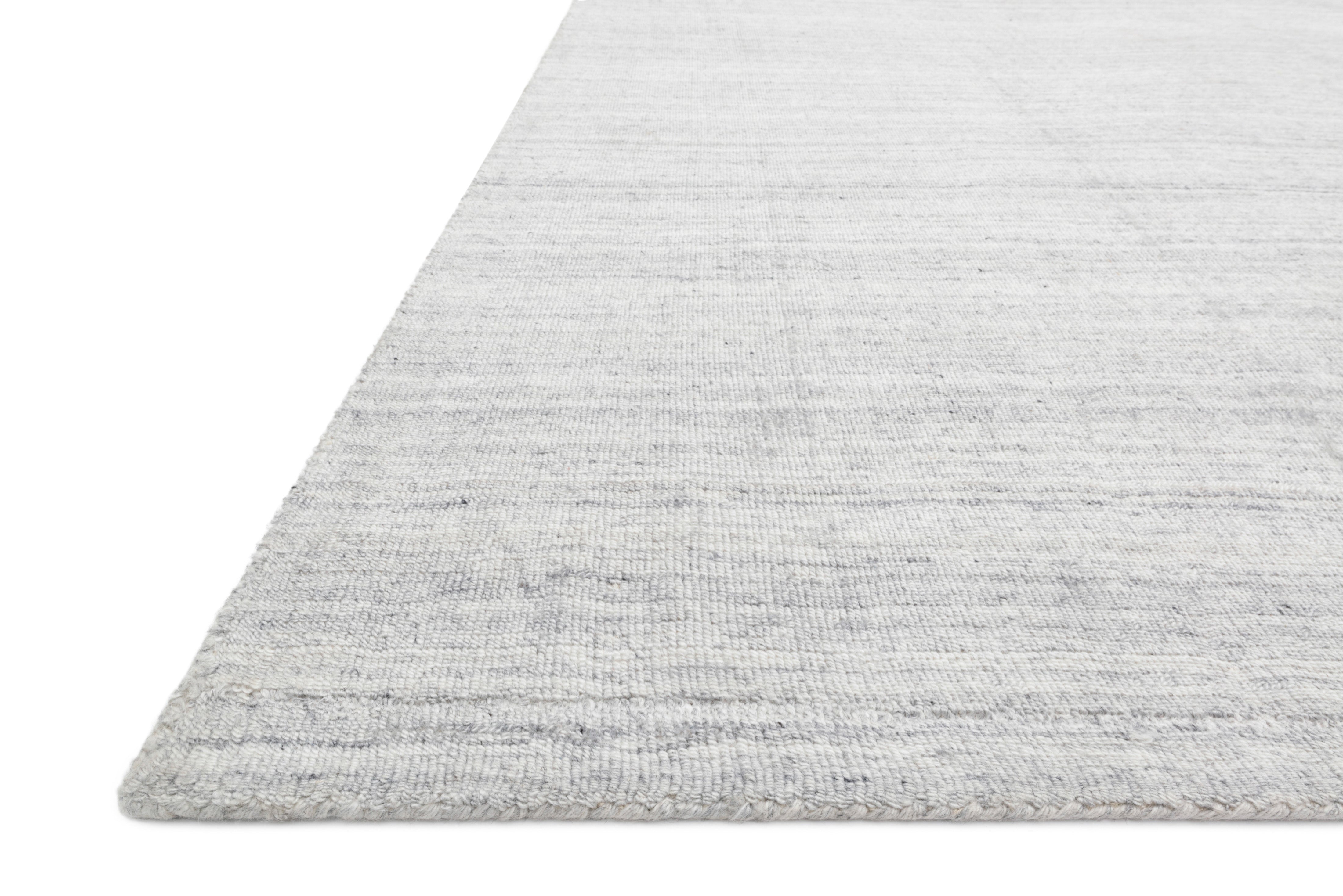 Pasadena PAS-01 Fog Area Rug, hand-loomed wool and viscose, plush pile, misty fog tones