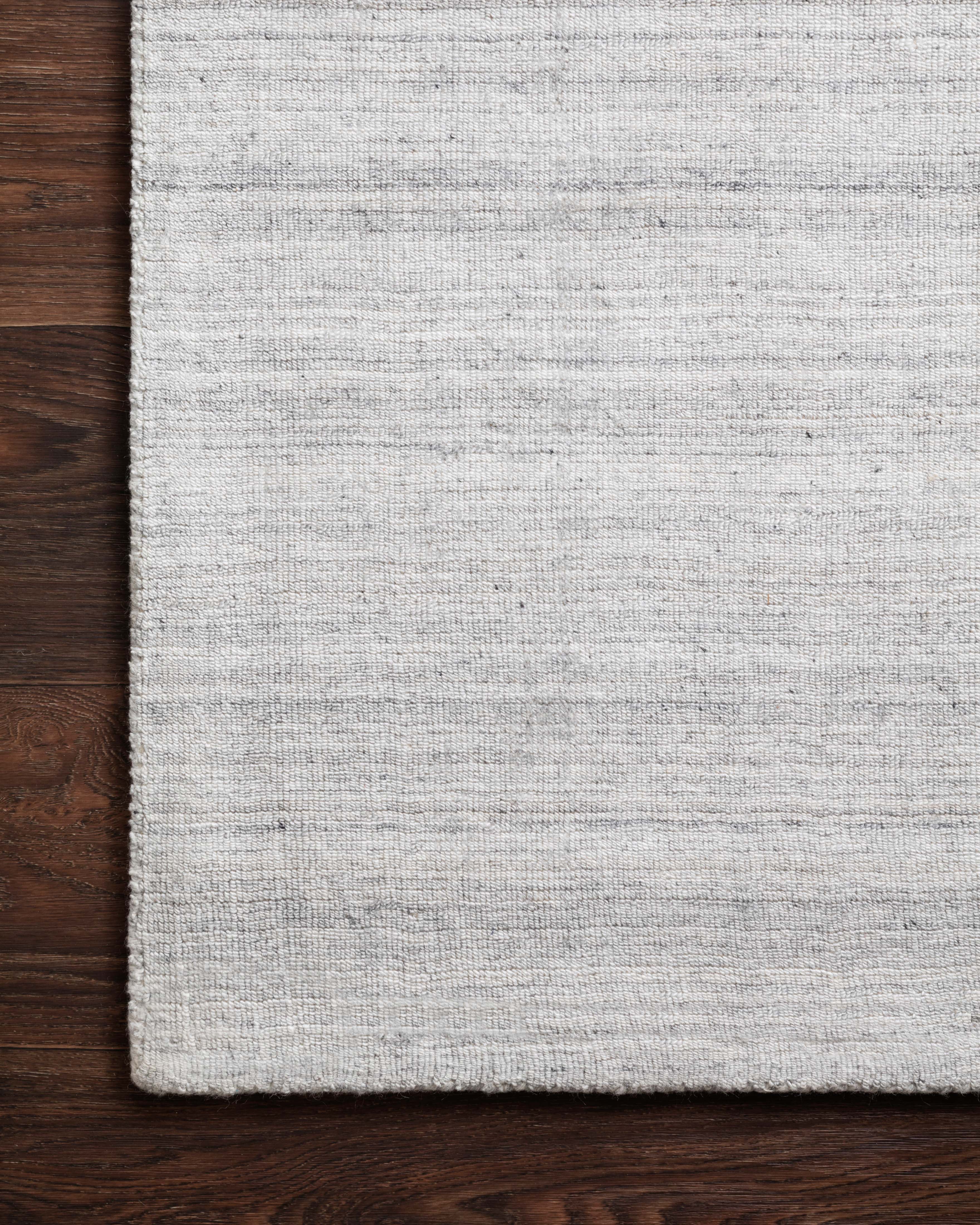 Pasadena PAS-01 Fog Area Rug, hand-loomed wool and viscose, plush pile, misty fog tones