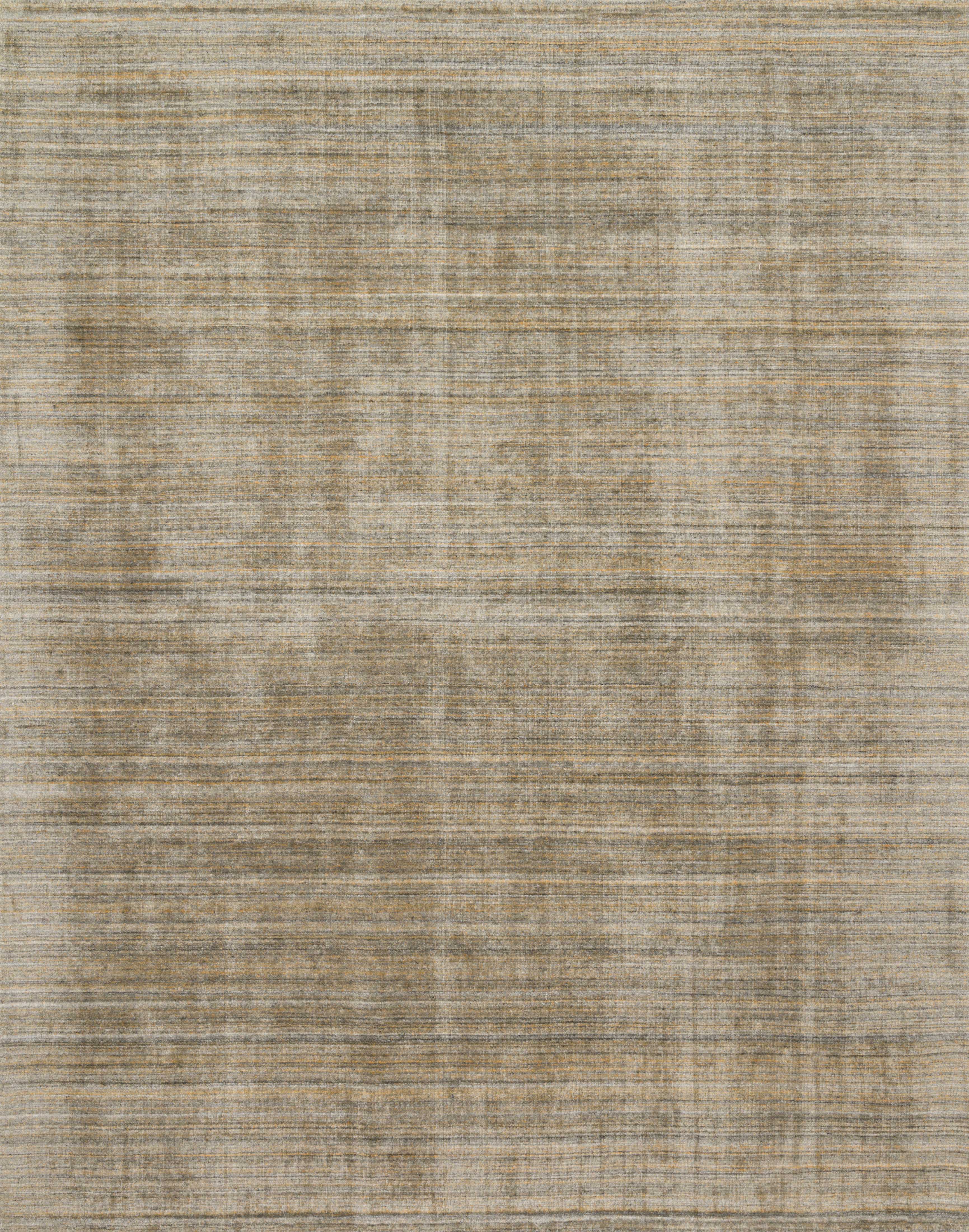 Pasadena PAS-01 Gold Area Rug, hand-loomed wool and viscose, plush pile, golden abrash tones