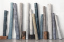 Pasadena PAS-01 Smoke Area Rug, hand-loomed wool and viscose, plush pile, smoky abrash tones