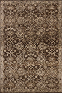 The Percival PCV-02 Bark / Pebble Area Rug highlights grounded bark and subtle pebble tones and traditional texture in a beautifully made power-loomed polyester area rug