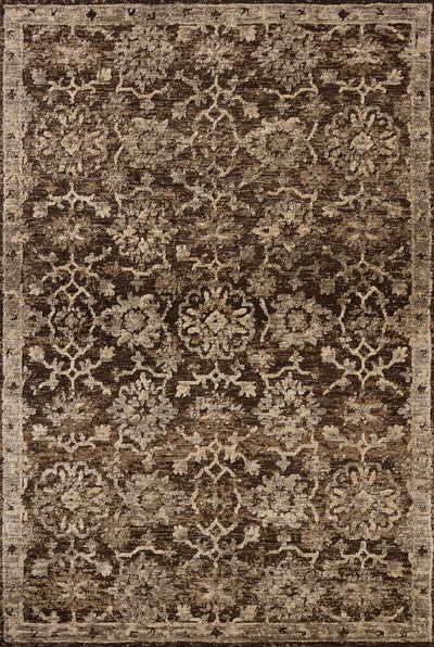 The Percival PCV-02 Bark / Pebble Area Rug highlights grounded bark and subtle pebble tones and traditional texture in a beautifully made power-loomed polyester area rug