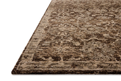 The Percival PCV-02 Bark / Pebble Area Rug highlights grounded bark and subtle pebble tones and traditional texture in a beautifully made power-loomed polyester area rug