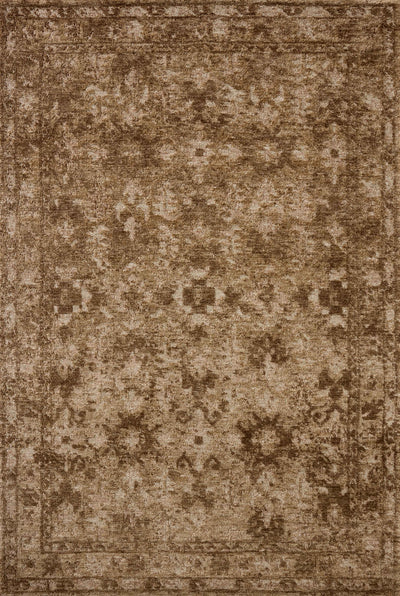The Percival PCV-03 Mocha / Sand Area Rug transforms any space with luxurious mocha and sandy tones and traditional design in a power-loomed polyester area rug