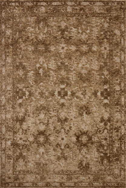 The Percival PCV-03 Mocha / Sand Area Rug transforms any space with luxurious mocha and sandy tones and traditional design in a power-loomed polyester area rug