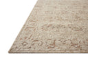 A power-loomed polyester area rug in warm natural and salmon tones with traditional motifs, the Percival PCV-04 Natural / Salmon Area Rug grounds your room beautifully