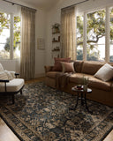 The Percival PCV-05 Denim /Granite Area Rug is a power-loomed polyester area rug that radiates casual denim and striking granite charm and traditional elegance