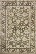 The Percival PCV-06 Moss / Natural Area Rug brings lush moss and warm natural character and traditional flair to your home in a power-loomed polyester area rug