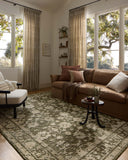 The Percival PCV-06 Moss / Natural Area Rug brings lush moss and warm natural character and traditional flair to your home in a power-loomed polyester area rug