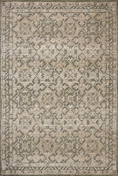 Finished in calming sage and grounding stone tones with traditional styling, the Percival PCV-07 Sage / Stone Area Rug is a power-loomed polyester area rug for modern living