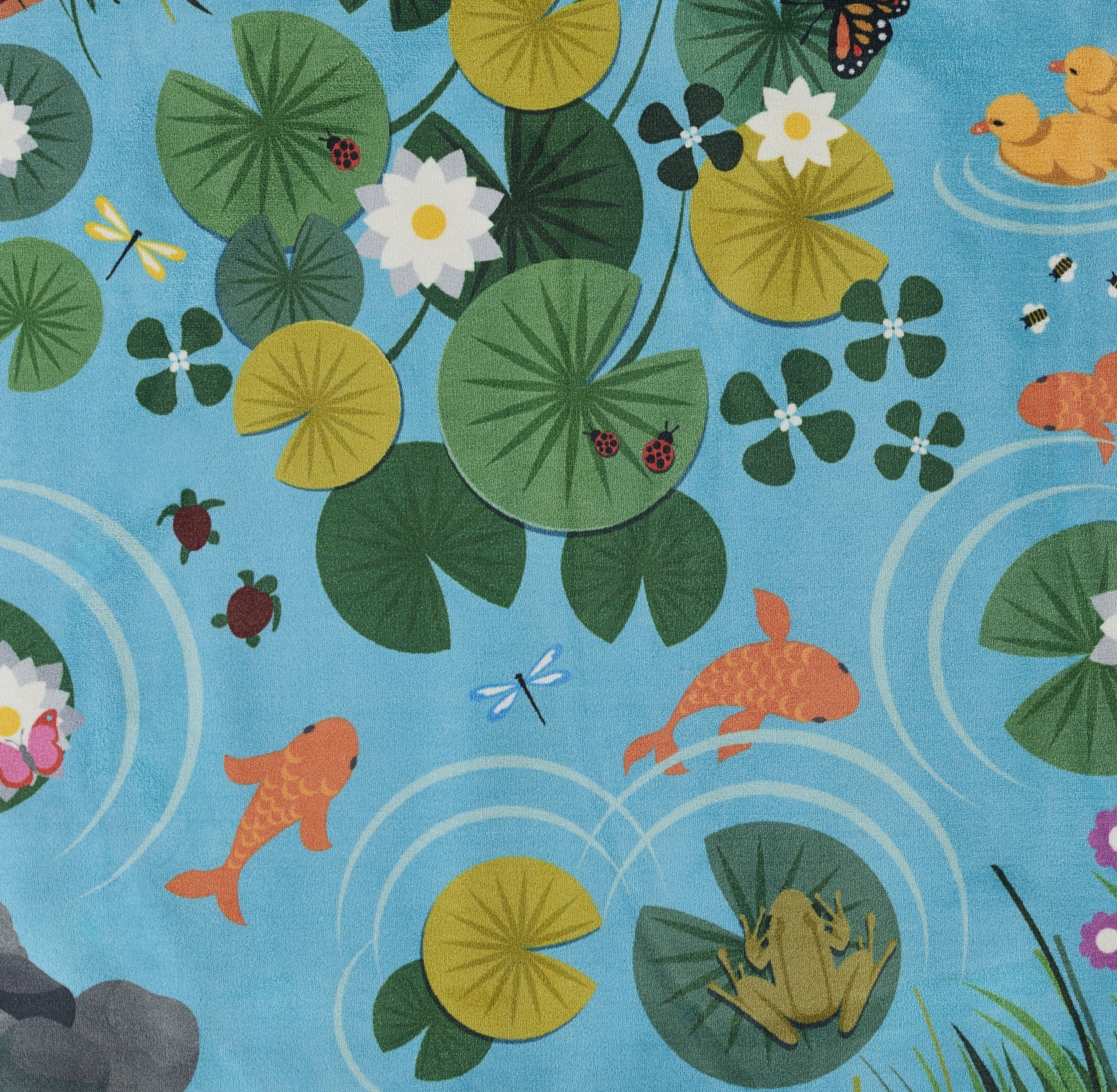 Momeni Playground PLY-1 Pond Blue Kid Rug