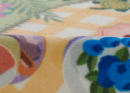 Momeni Playground PLY-2 Tea Party Green Kid Rug