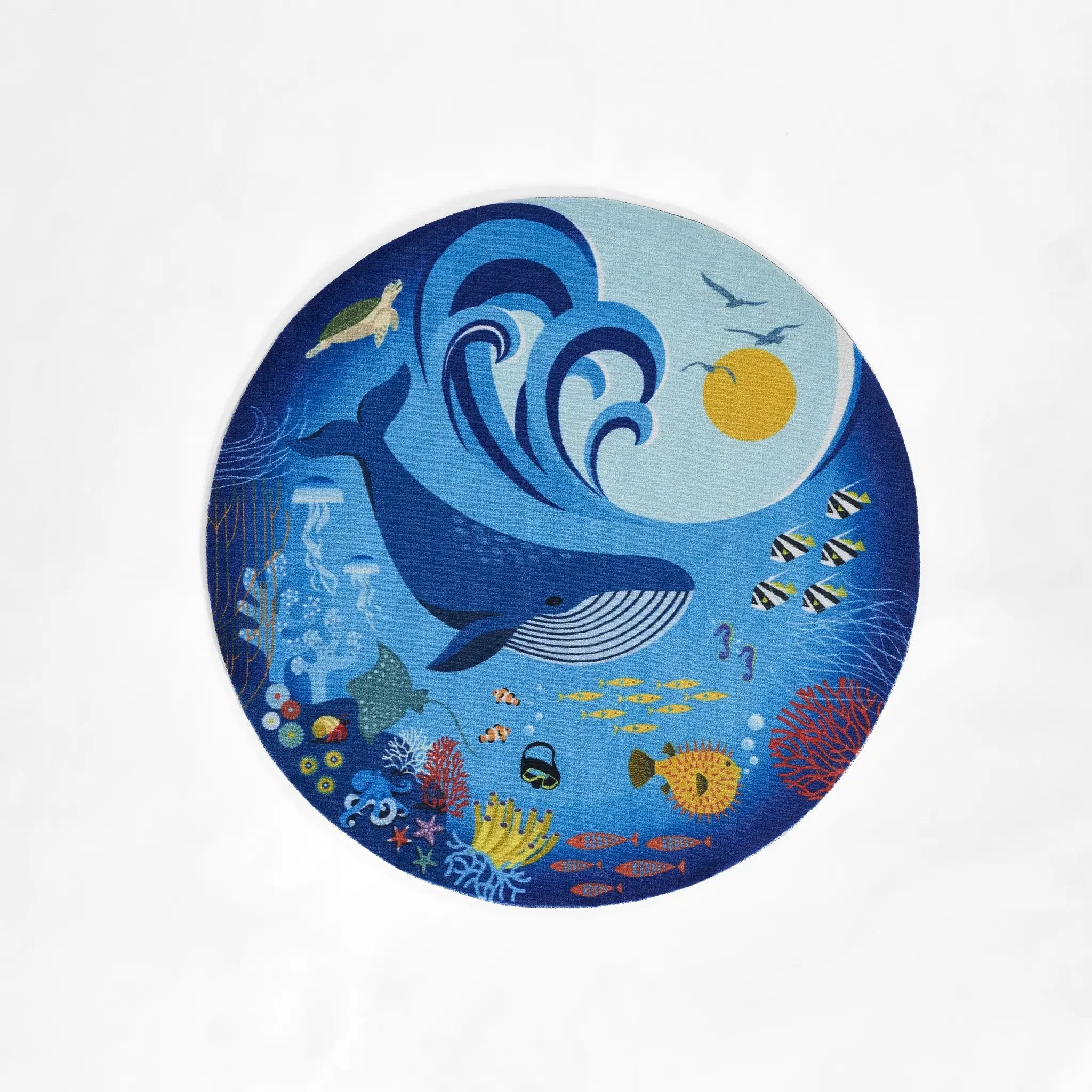 Playground PLY-3 Ocean Blue Area Rug by Momeni