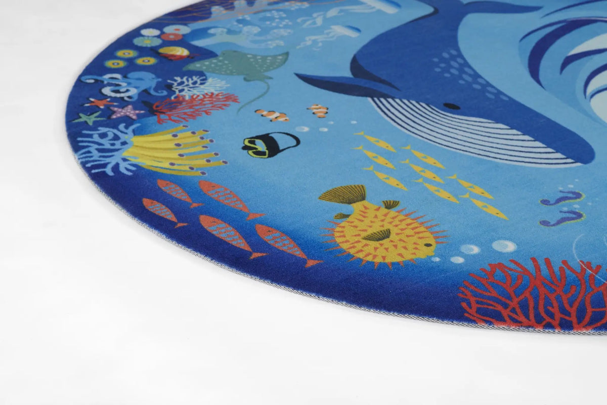 Playground PLY-3 Ocean Blue Area Rug by Momeni