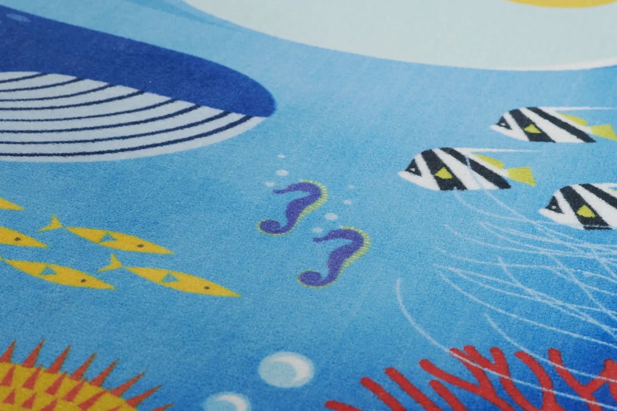 Playground PLY-3 Ocean Blue Area Rug by Momeni