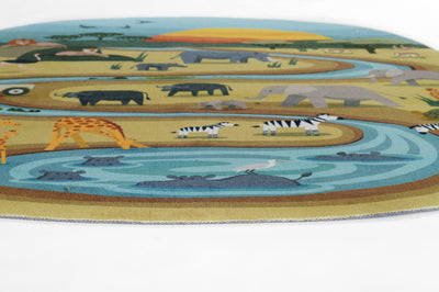 Momeni Playground PLY-5 Safari Multicolor Kid Rug