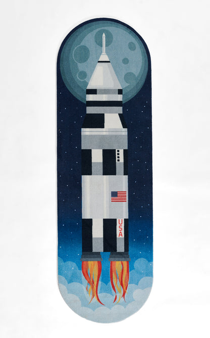 Momeni Playground PLY-6 Rocket Blue Kid Rug