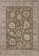 Layered in grounded bark and refined ivory hues with vintage patterns, the Priscilla PRL-01 Bark / Ivory Area Rug is a power-loomed 100% polyester area rug perfect for any setting