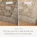 Layered in grounded bark and refined ivory hues with vintage patterns, the Priscilla PRL-01 Bark / Ivory Area Rug is a power-loomed 100% polyester area rug perfect for any setting