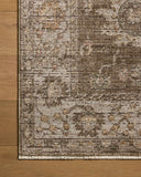 Layered in grounded bark and refined ivory hues with vintage patterns, the Priscilla PRL-01 Bark / Ivory Area Rug is a power-loomed 100% polyester area rug perfect for any setting