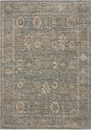 Featuring calming blue and sandy hues and vintage detail, the Priscilla PRL-03 Blue / Sand Area Rug is a power-loomed 100% polyester area rug for any room