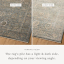 Featuring calming blue and sandy hues and vintage detail, the Priscilla PRL-03 Blue / Sand Area Rug is a power-loomed 100% polyester area rug for any room