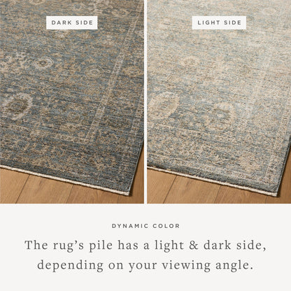 Featuring calming blue and sandy hues and vintage detail, the Priscilla PRL-03 Blue / Sand Area Rug is a power-loomed 100% polyester area rug for any room