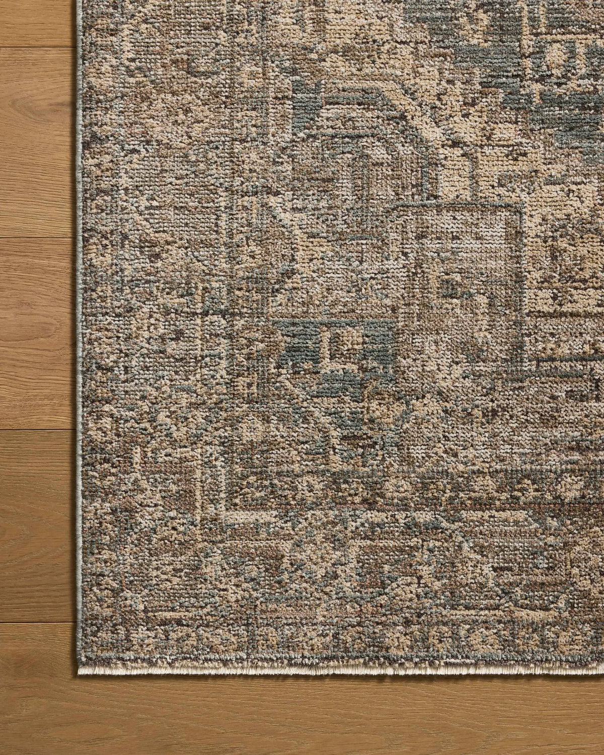 Priscilla PRL-04 Blue / Bark Area Rug by Loloi