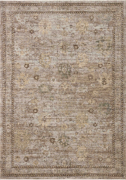 The Priscilla PRL-05 Sand / Earth Area Rug pairs sandy and earthy tones and vintage patterns in a power-loomed 100% polyester area rug