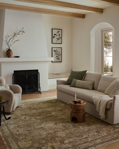 The Priscilla PRL-05 Sand / Earth Area Rug pairs sandy and earthy tones and vintage patterns in a power-loomed 100% polyester area rug