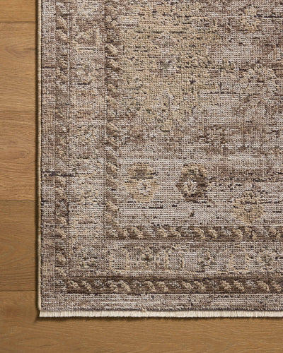 The Priscilla PRL-05 Sand / Earth Area Rug pairs sandy and earthy tones and vintage patterns in a power-loomed 100% polyester area rug
