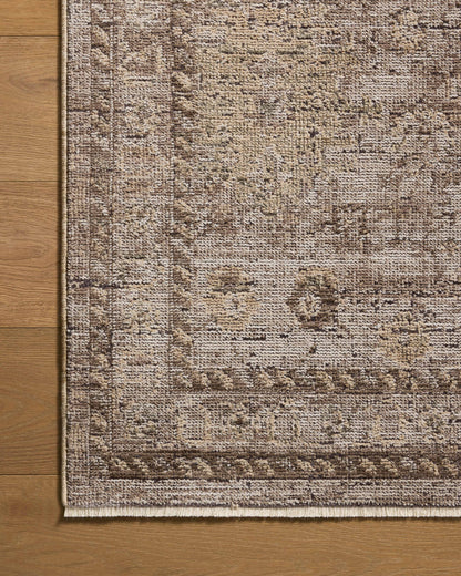 The Priscilla PRL-05 Sand / Earth Area Rug pairs sandy and earthy tones and vintage patterns in a power-loomed 100% polyester area rug