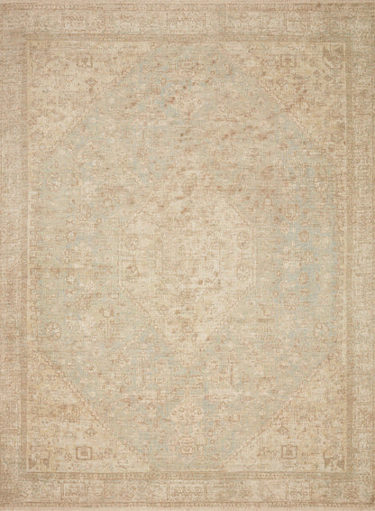  Priya PRY-01 and-woven Ocean and Ivory area rug with contemporary tonal patterns, ethically made in India