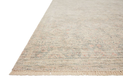  Priya PRY-02 hand-woven Navy and Ivory area rug, elegant texture, ethically crafted in India