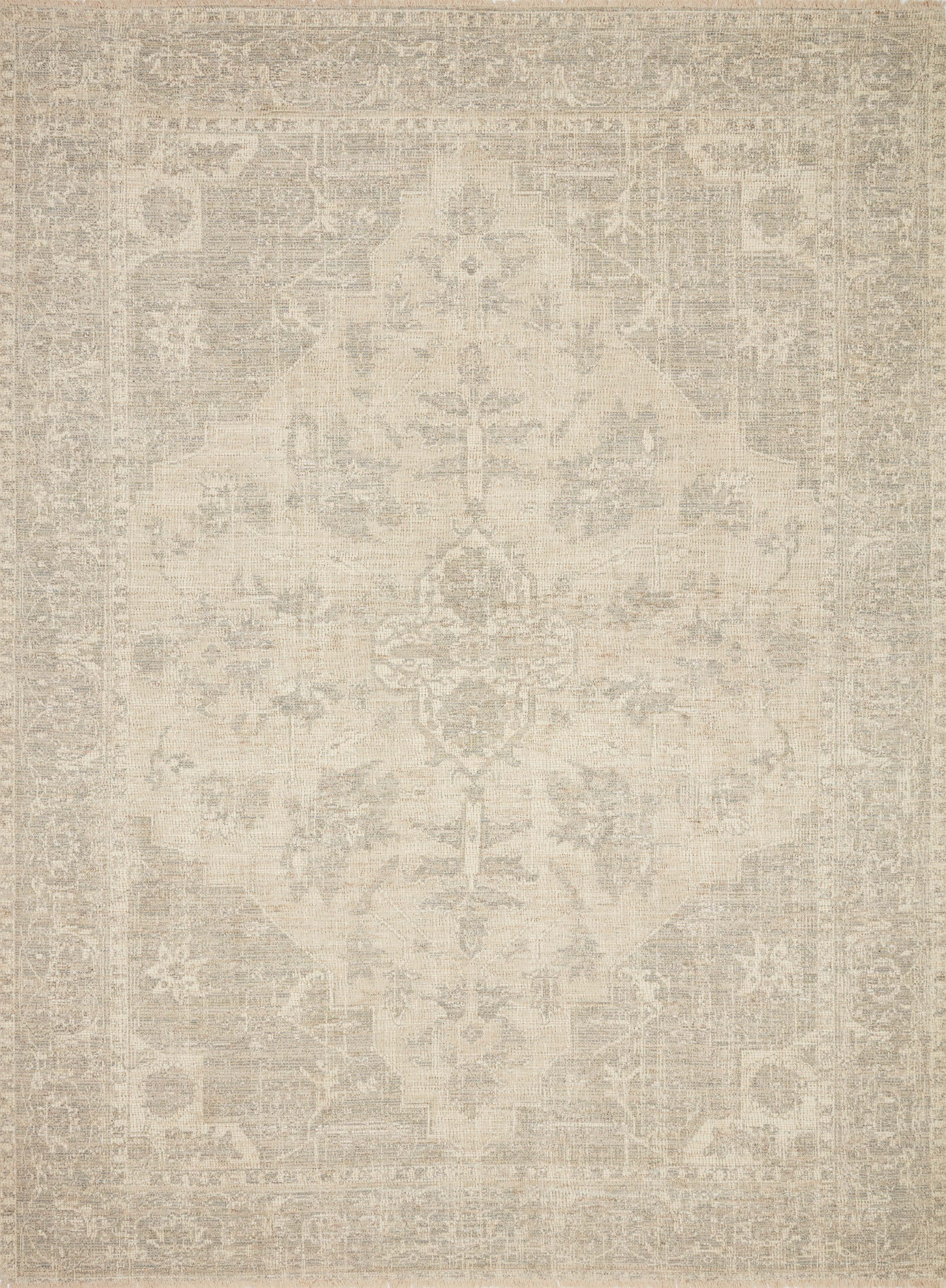  Priya PRY-04 hand-woven Ivory and Grey area rug, subtle tonal patterns, ethically produced in India