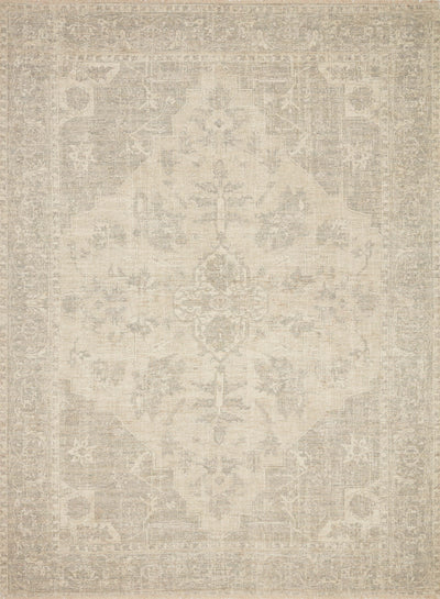  Priya PRY-04 hand-woven Ivory and Grey area rug, subtle tonal patterns, ethically produced in India