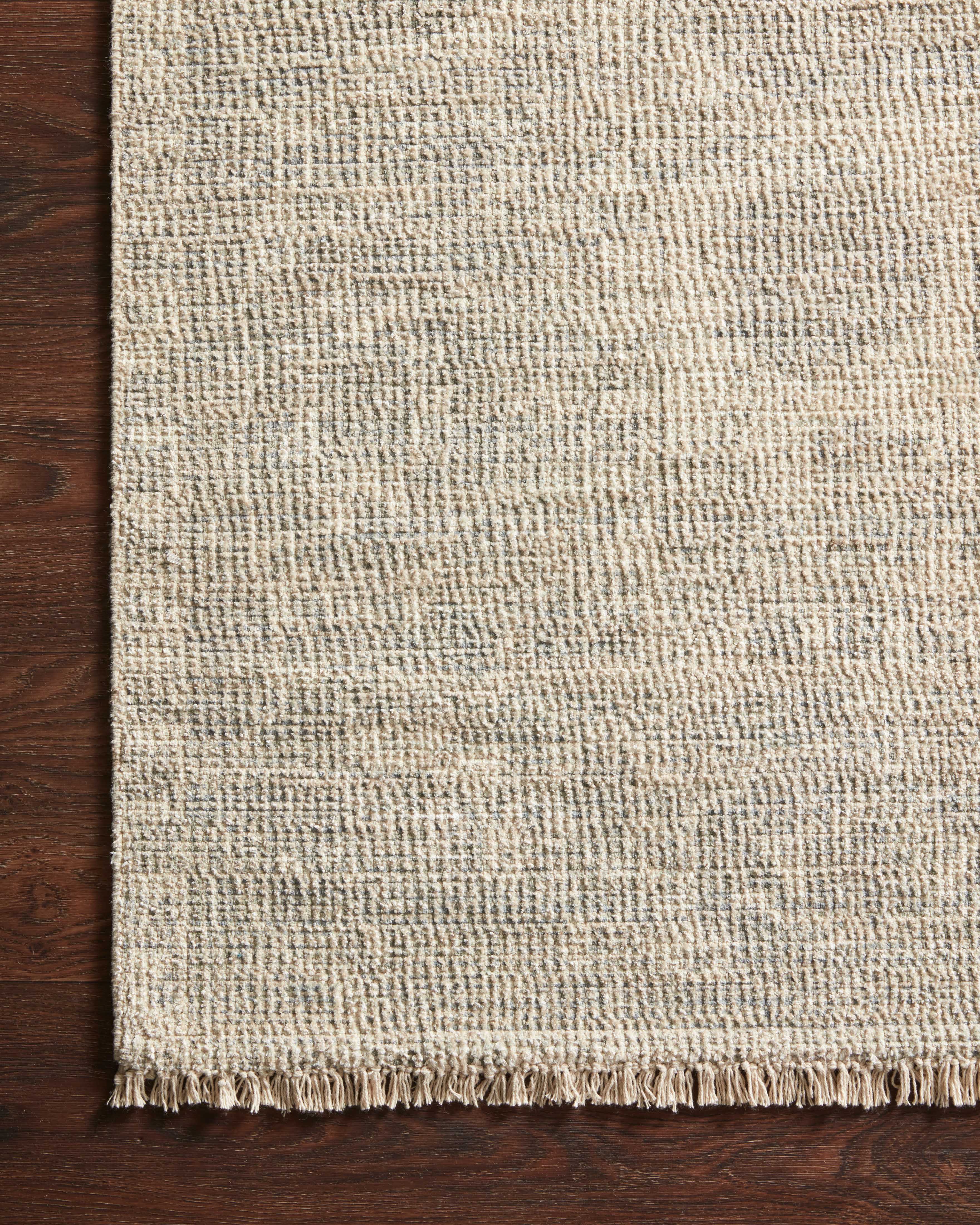  Priya PRY-04 hand-woven Ivory and Grey area rug, subtle tonal patterns, ethically produced in India