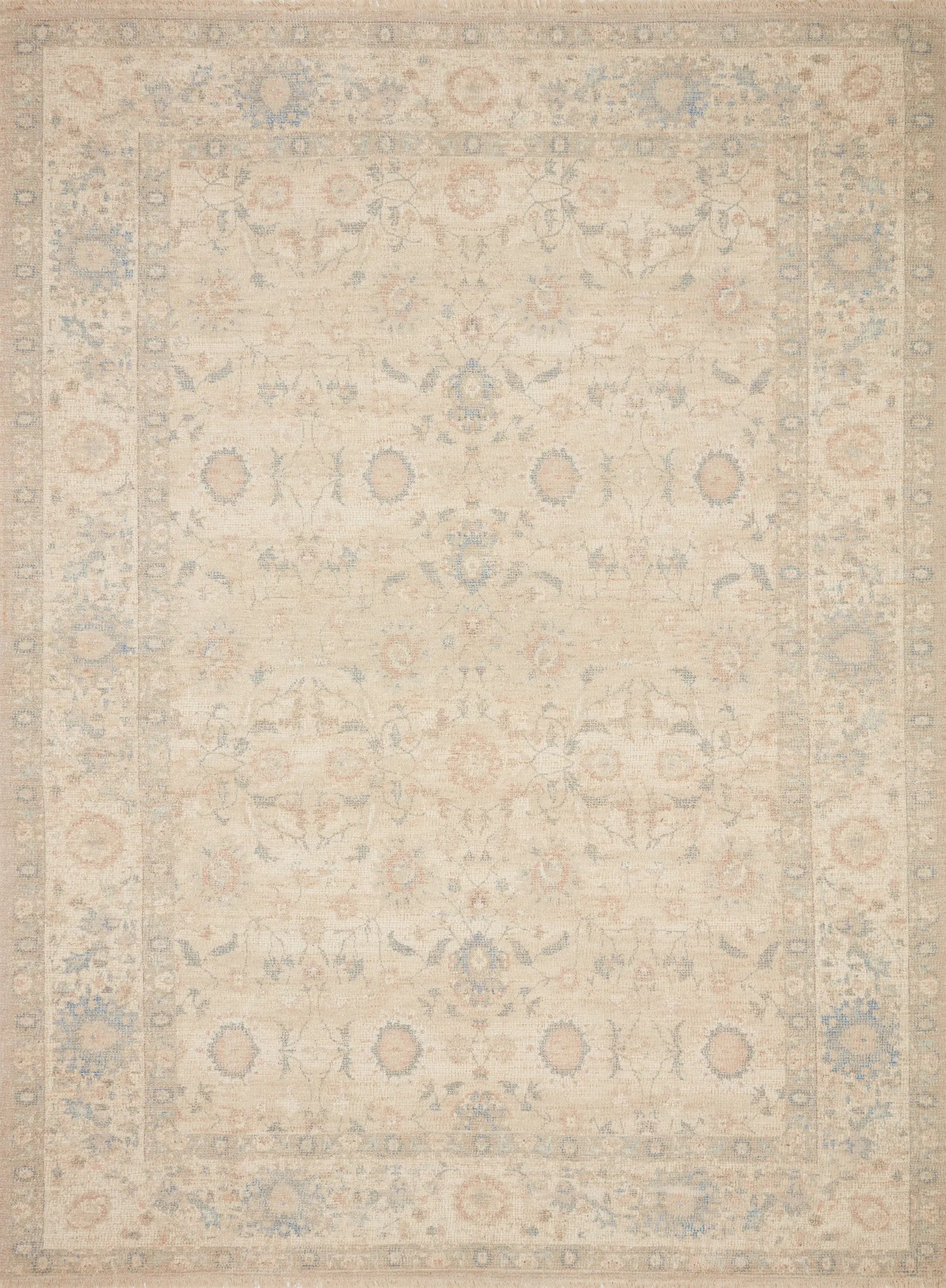 Priya PRY-05 Natural / Blue Area Rug by Loloi